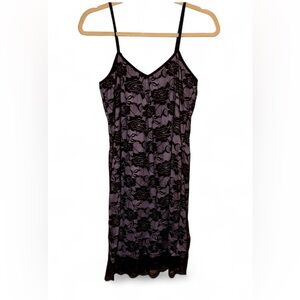 Elegant Black Lace Slip Dress..POSH SPICE iconic dress/costume.